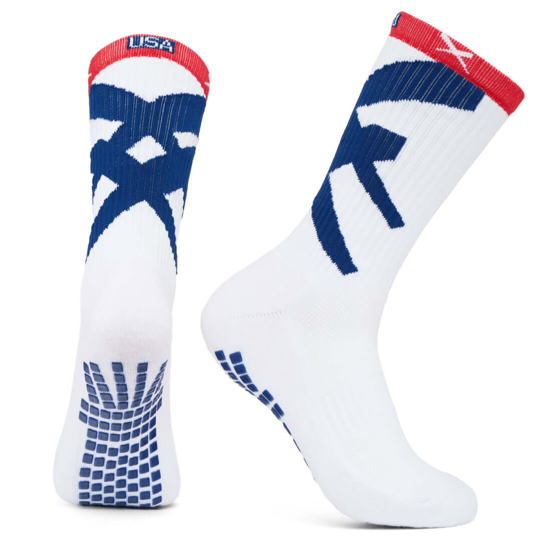Soccer Grip Calf Socks – Team USA Edition Anti Slip Performance Football Socks