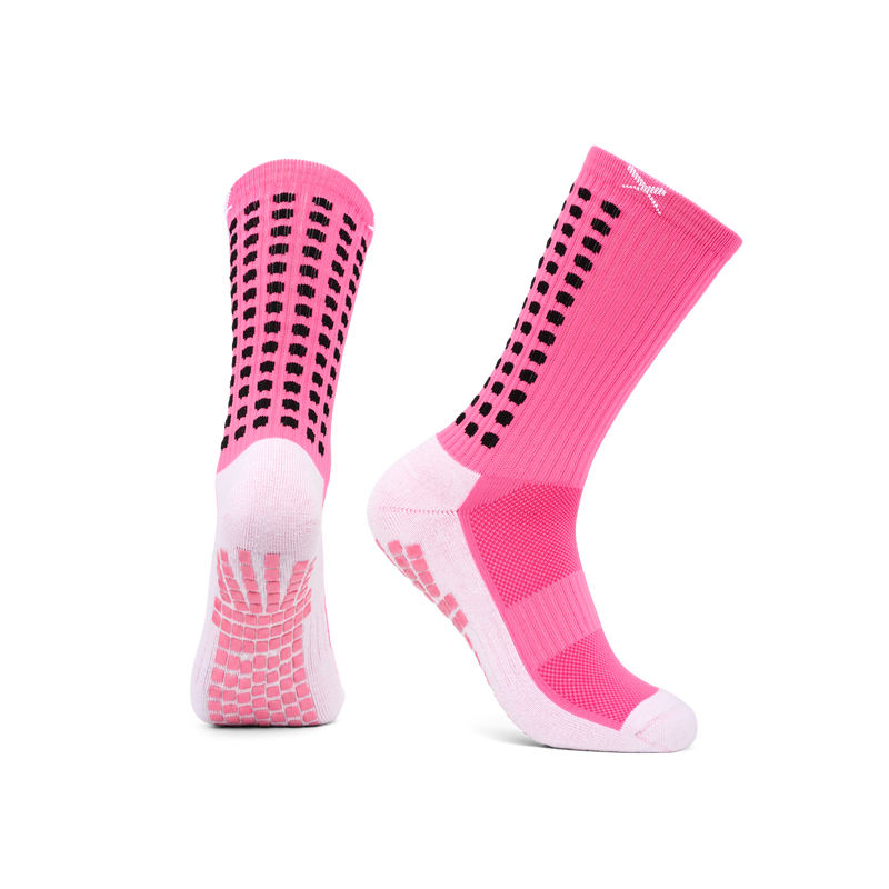 Anti Slip Soccer Socks (Calf) | Pink