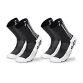 Junior Soccer Grip Socks – Calf – Black – 2 Pack