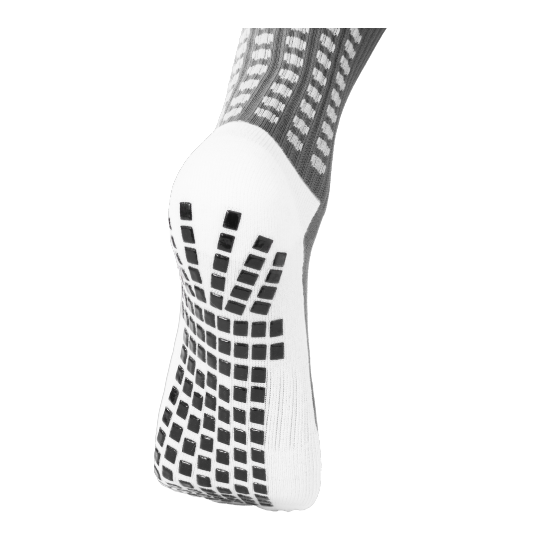 Dual Grip sole detail on the gray LUX V1 grip sock