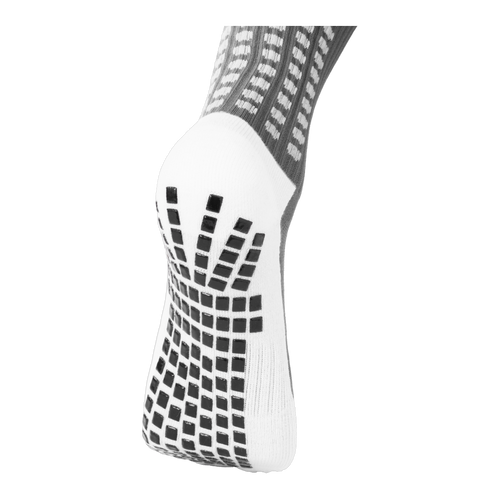 Dual Grip sole detail on the gray LUX V1 grip sock
