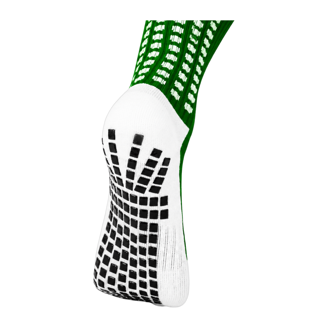 Dual Grip sole detail on the green LUX V1 grip sock